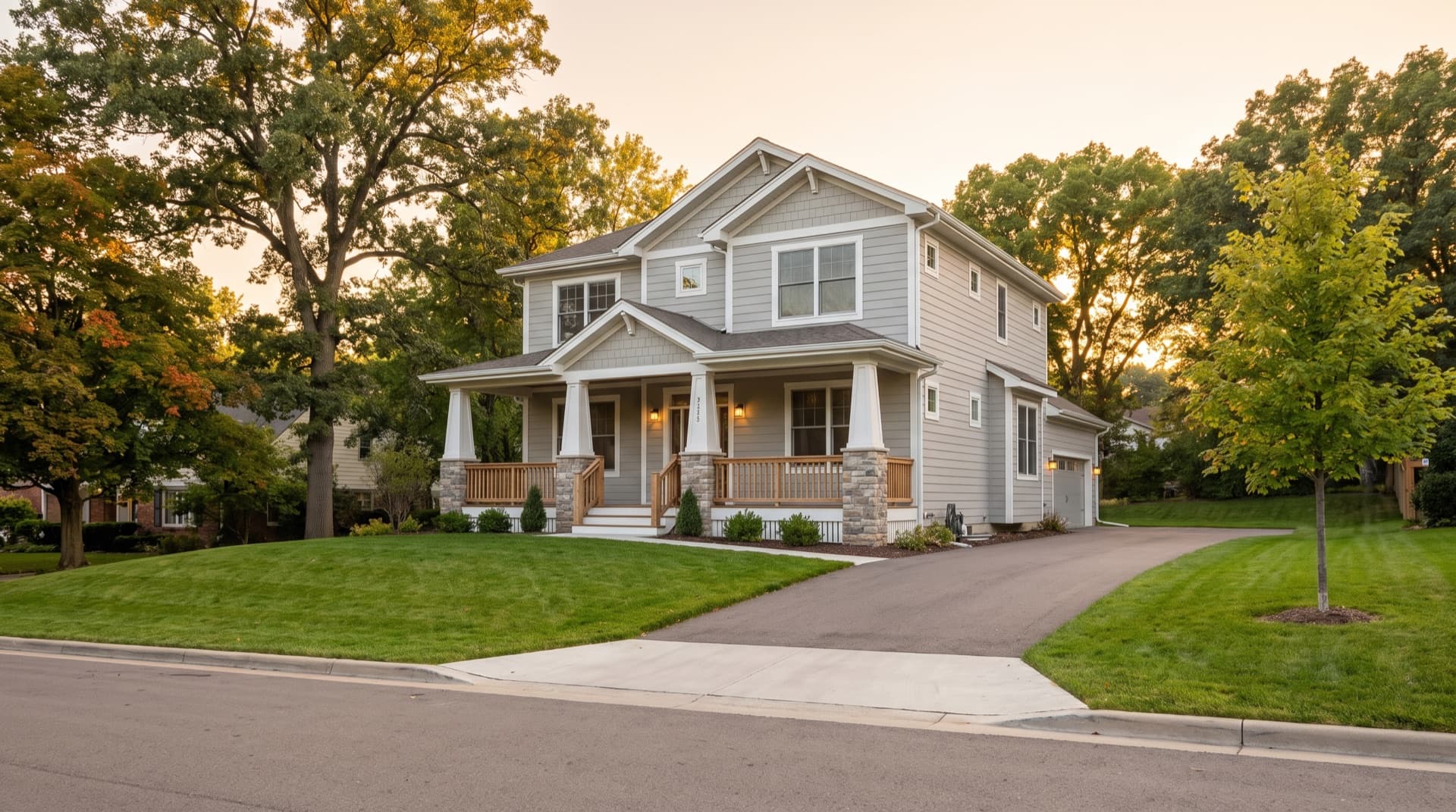 Two-story home with fiber cement siding in a Cumming, Georgia neighborhood